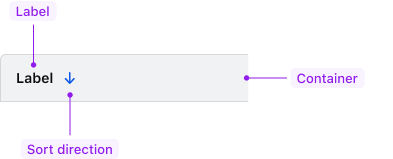 Table header anatomy